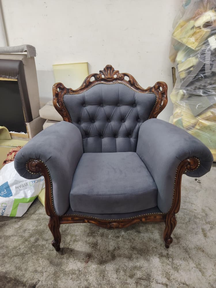 ANTIQUE CHAIR CHANGE COVER & ADD FOAM